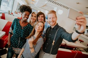 Group of people smiling