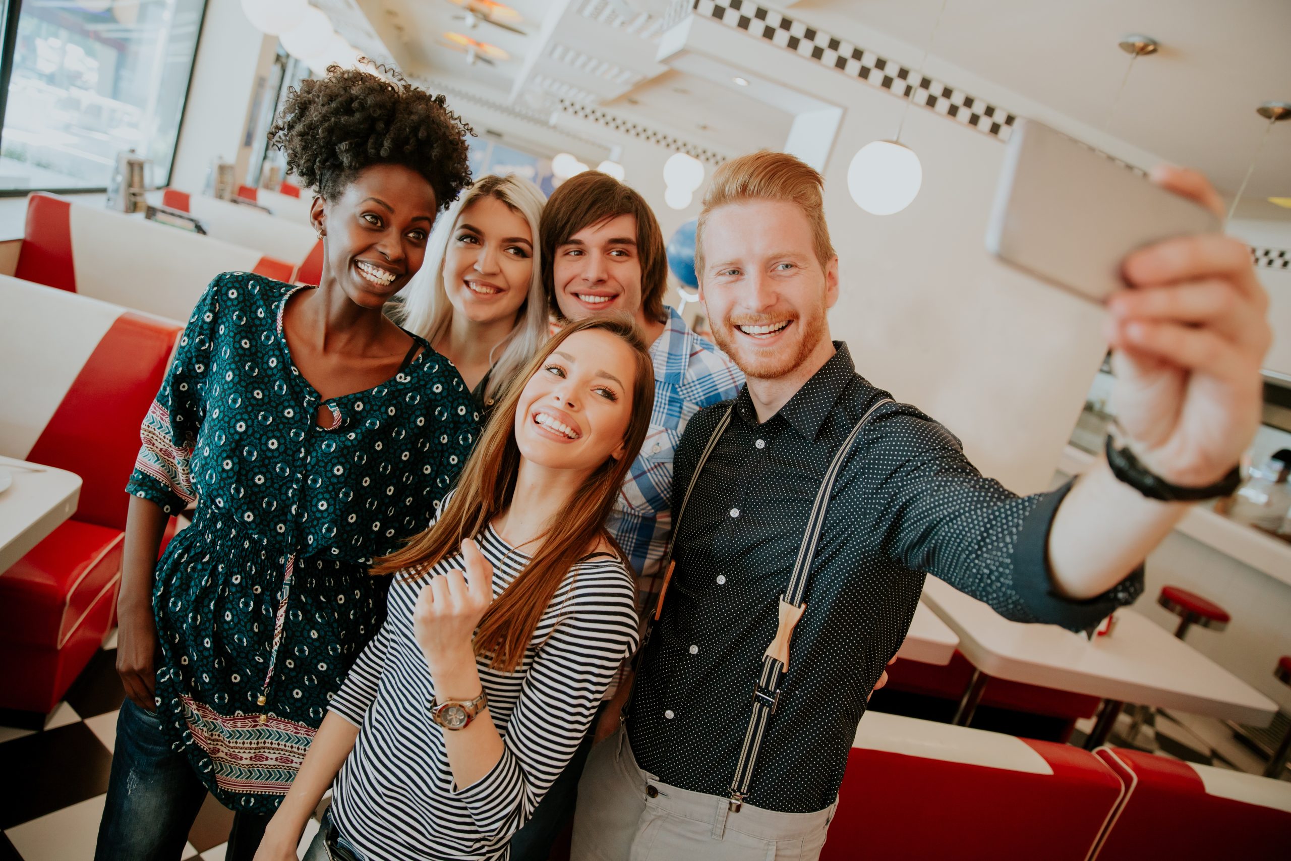 Group of people smiling